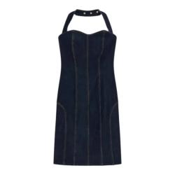 W6YK07D1346 EVELYN STRAPS LONG LACE  Denim