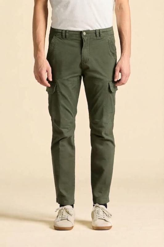 262PA1633UCT03399 PANTALONI TASCONATI  Verde Scuro