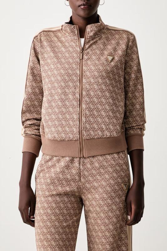 V6YQ28K5183 4G ALLOVER JACQUARD FULL ZIP Beige