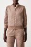 V6YQ28K5183 4G ALLOVER JACQUARD FULL ZIP Beige