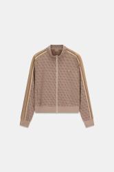 V6YQ28K5183 4G ALLOVER JACQUARD FULL ZIP beige chiaro