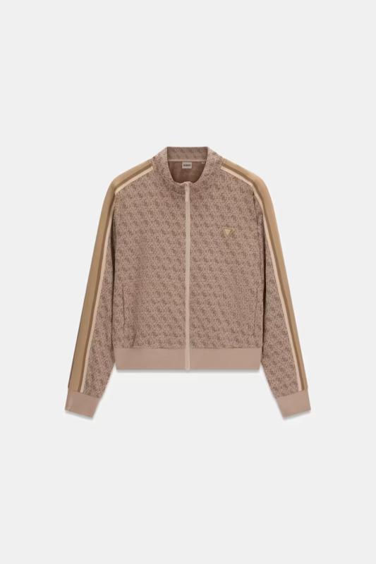 V6YQ28K5183 4G ALLOVER JACQUARD FULL ZIP beige chiaro