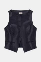 W6YH01W2578  GJ FITTED PINSTRIPE VEST  Blu