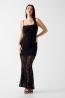 W6YK12K4359 EVELYN STRAPS LONG LACE DRESS  Nero 