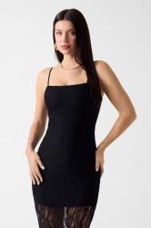 W6YK12K4359 EVELYN STRAPS LONG LACE DRESS  Nero 