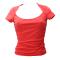 FARAH SHIRRED TOP Rosso Corallo