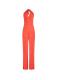 EMILY SHINY RIB OVERALL Rosso Corallo