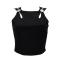 ZAMA CUT OUT DETAILS CROP TOP Nero