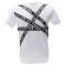 T-SHIRT C/STAMPA A STRISCE  Bianco