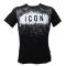 T-SHIRT C/BANDINE Nero