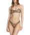 TOP BRALETTE E SLIP Marrone Beige Leo